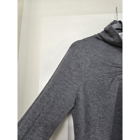 Soft Surroundings Gray Crochet Accent Wool Blend Turtleneck Sweater, Size Large - Picture 4 of 11